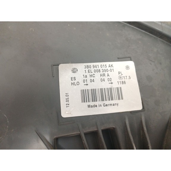 Recambio de faro izquierdo para volkswagen passat b5.5 (3b3) 1.6 referencia OEM IAM 3B0941015AK  