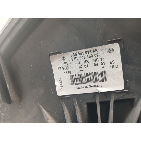 Recambio de faro derecho para volkswagen passat b5.5 (3b3) 1.6 referencia OEM IAM 3B0941016AK  