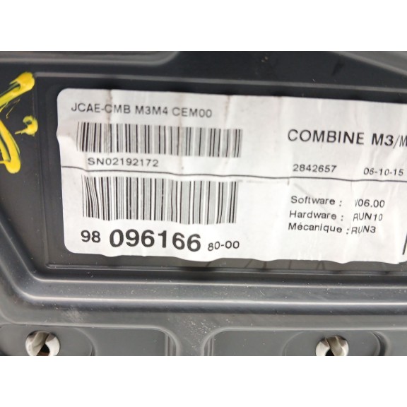 Recambio de cuadro instrumentos para citroën c-elysée exclusive referencia OEM IAM 9809616680  