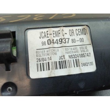 Recambio de display para citroën c-elysée exclusive referencia OEM IAM 9804493780  