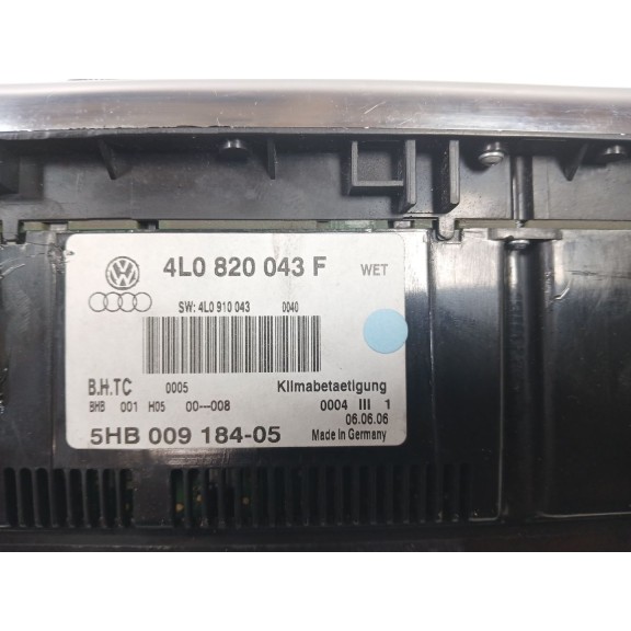 Recambio de mando climatizador para audi q7 (4l) 3.0 tdi referencia OEM IAM 4L0820043F  