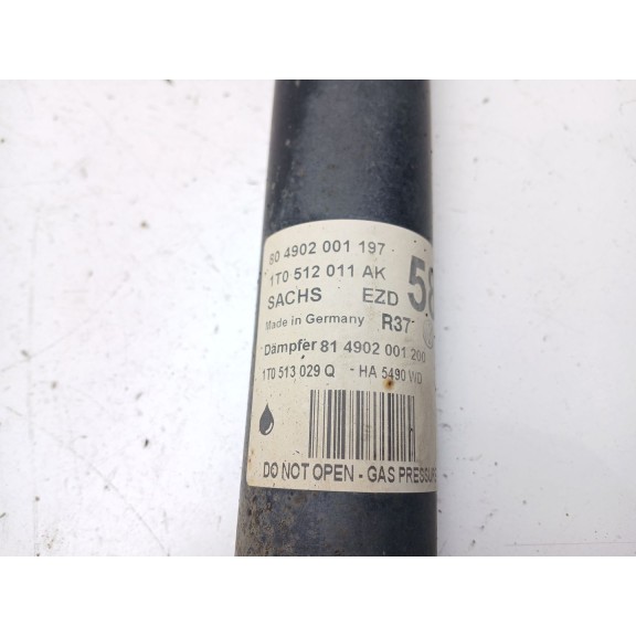 Recambio de amortiguador trasero izquierdo para volkswagen touran (1t3) 1.6 tdi referencia OEM IAM 1T0512011AK  