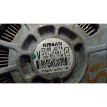 Recambio de alternador para nissan x-trail (t31) 2.0 dci turbodiesel cat referencia OEM IAM 23100JG71A 150A 