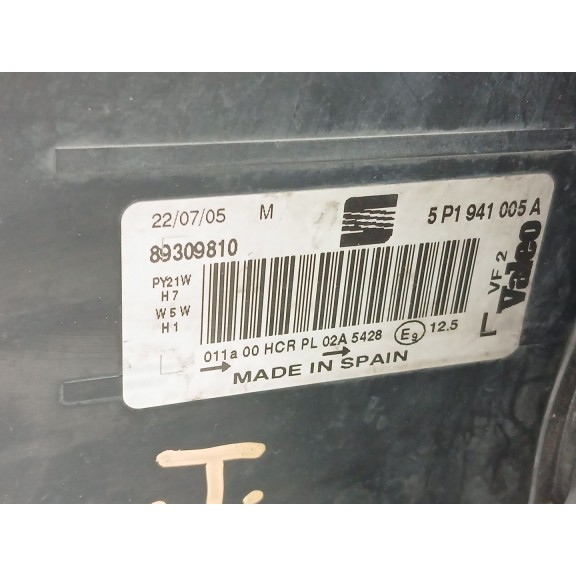 Recambio de faro izquierdo para seat toledo iii (5p2) 1.9 tdi referencia OEM IAM 5p1941005a 89309810 