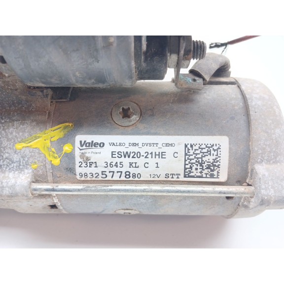 Recambio de motor arranque para peugeot rifter 1.5 bluehdi 100 referencia OEM IAM 9832577880 23f13645kl esw2021he