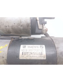 Recambio de motor arranque para opel insignia b grand sport (z18) 1.6 cdti (68) referencia OEM IAM 55497878 m001tf0571ze  2