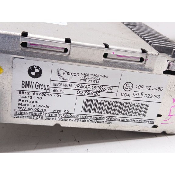 Recambio de sistema audio / radio cd para bmw 3 (e90) 318 d referencia OEM IAM 6975015011 6512697501501 