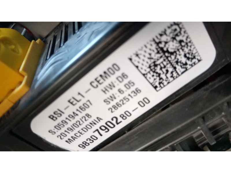 Recambio de centralita bsi para citroën c3 1.5 blue-hdi fap referencia OEM IAM 9830790280 0591941607 28625136