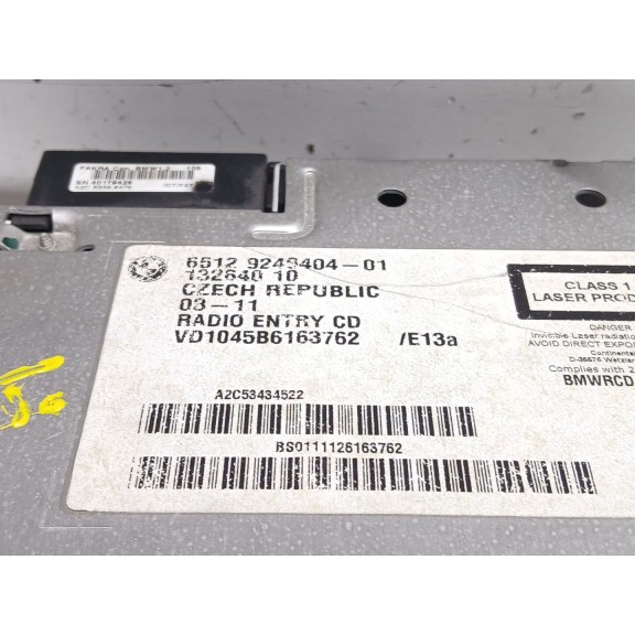 Recambio de sistema audio / radio cd para bmw serie 1 berlina (e81/e87) 116d referencia OEM IAM 65129249404  