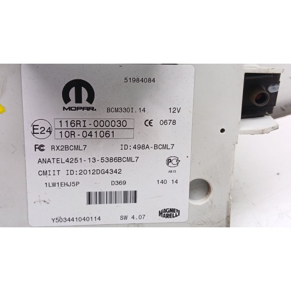 Recambio de centralita bsi para fiat 500 l (330) basic referencia OEM IAM 51984084 498abcml7 10r041061