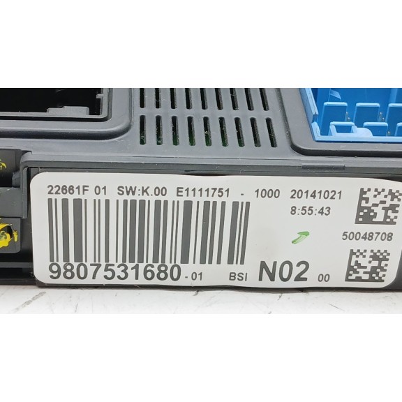 Recambio de centralita bsi para peugeot 208 i (ca_, cc_) 1.0 referencia OEM IAM 9807531680  