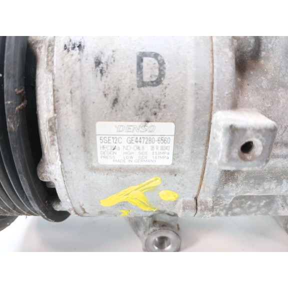 Recambio de compresor aire acondicionado para toyota auris 2.0 d-4d cat referencia OEM IAM 4472806560 5se12c 