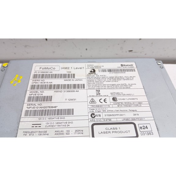 Recambio de sistema audio / radio cd para volvo v60 i (155) d3 / d4 referencia OEM IAM cf6n18c815aa  