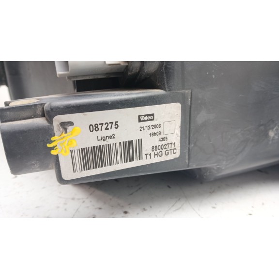 Recambio de faro izquierdo para peugeot 206 cc (2d) 1.6 referencia OEM IAM 986873800 89002771 