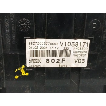 Recambio de cuadro instrumentos para seat altea (5p1) reference referencia OEM IAM 5p0920802f 5p0920802f 