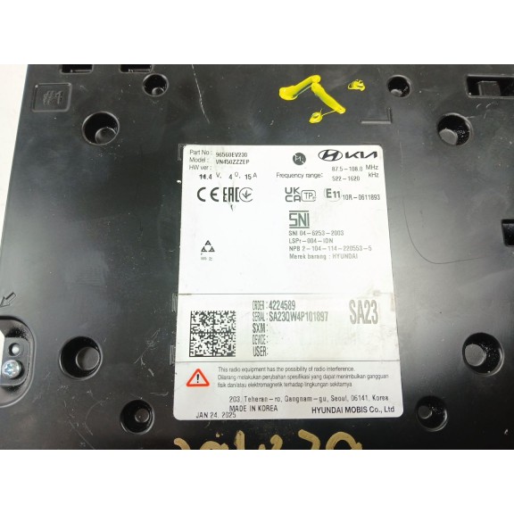 Recambio de modulo electronico para kia ev3 referencia OEM IAM 96560EV230  