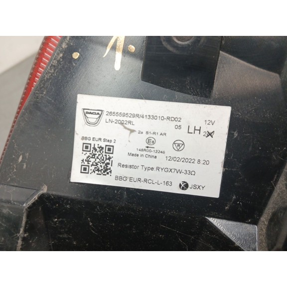 Recambio de piloto trasero izquierdo para dacia spring ev (b6m1) referencia OEM IAM 265559529R  