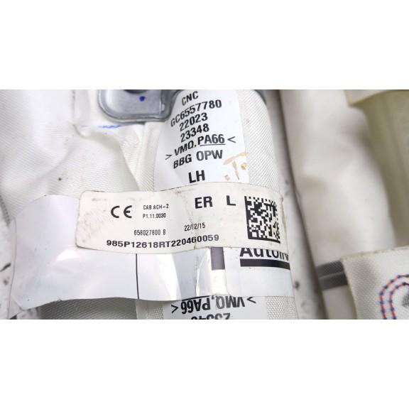 Recambio de airbag cortina delantero izquierdo para dacia spring ev (b6m1) referencia OEM IAM 985p12618r  