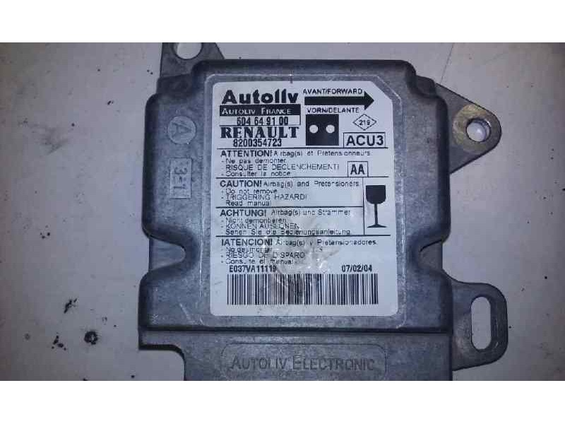 Recambio de centralita airbag para renault kangoo (f/kc0) 1.5 dci diesel referencia OEM IAM 8200354723 AUTOLIV 
