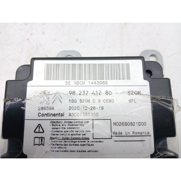 Recambio de centralita airbag para opel combo e tour / life (k9) 1.5 referencia OEM IAM 9823741280  
