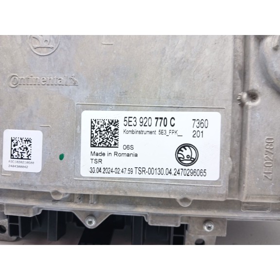 Recambio de cuadro instrumentos para skoda octavia iv (nx3, nn3, pv3) 1.5 tsi referencia OEM IAM 5E3920770C  