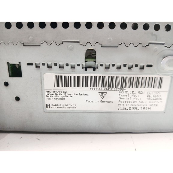 Recambio de sistema audio / radio cd para porsche cayenne (9pa) 3.2 referencia OEM IAM 7L5035191H  