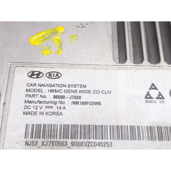 Recambio de sistema audio / radio cd para kia xceed (cd) 1.4 t-gdi referencia OEM IAM 96560j7520  