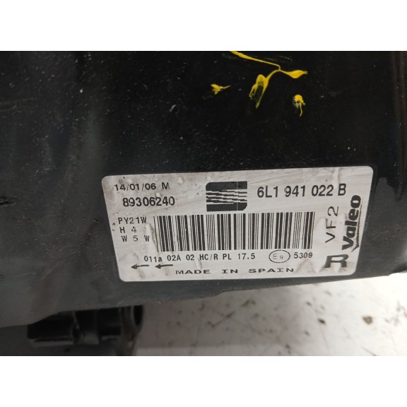 Recambio de faro derecho para seat ibiza iii (6l1) 1.4 tdi referencia OEM IAM 6L1941752M 6l1941022b 89306240