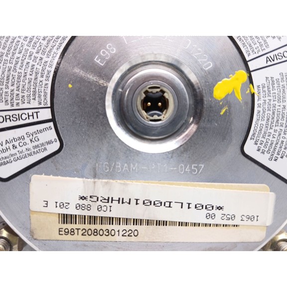 Recambio de airbag delantero izquierdo para volkswagen new beetle (9c1, 1c1) 1.9 tdi referencia OEM IAM 1C0880201M4EC  