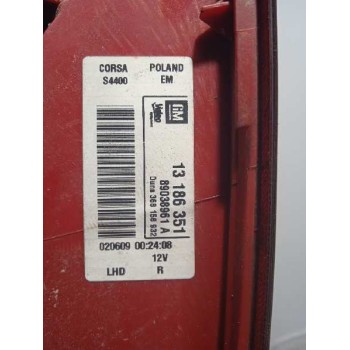 Recambio de piloto trasero derecho para opel corsa d cosmo referencia OEM IAM 13186351 13186351 