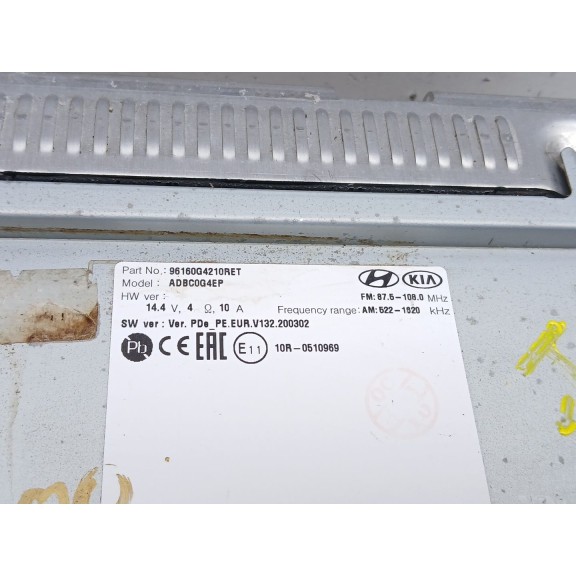 Recambio de sistema audio / radio cd para hyundai i30 (pd) 2020 referencia OEM IAM 9616004210ret  