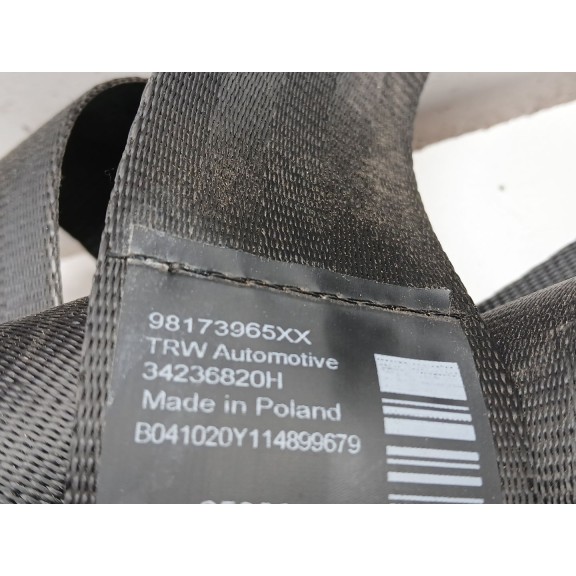 Recambio de cinturon seguridad trasero izquierdo para toyota proace verso referencia OEM IAM 98173965xx  