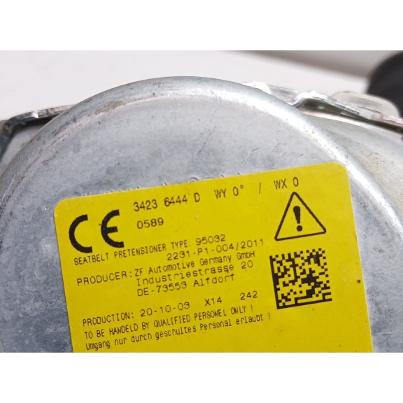 Recambio de cinturon seguridad trasero izquierdo para toyota proace verso referencia OEM IAM 98173965xx  