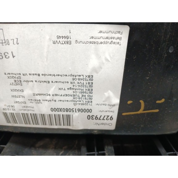 Recambio de guarnecido puerta delantera derecha para bmw 1 (e81) 116 d referencia OEM IAM 9277930 10628510 