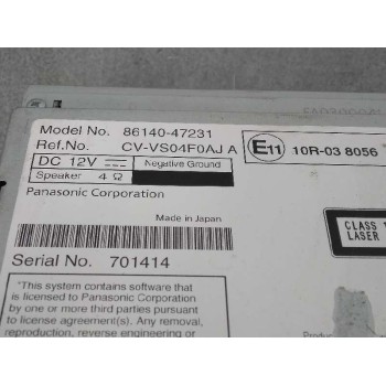 Recambio de sistema navegacion gps para toyota prius+ advance referencia OEM IAM 8614047231  