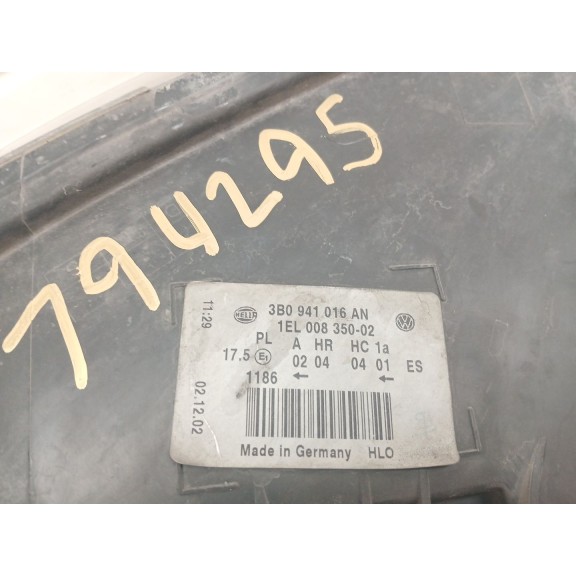 Recambio de faro derecho para volkswagen passat b5.5 (3b3) 1.9 tdi referencia OEM IAM 3b0941016an  