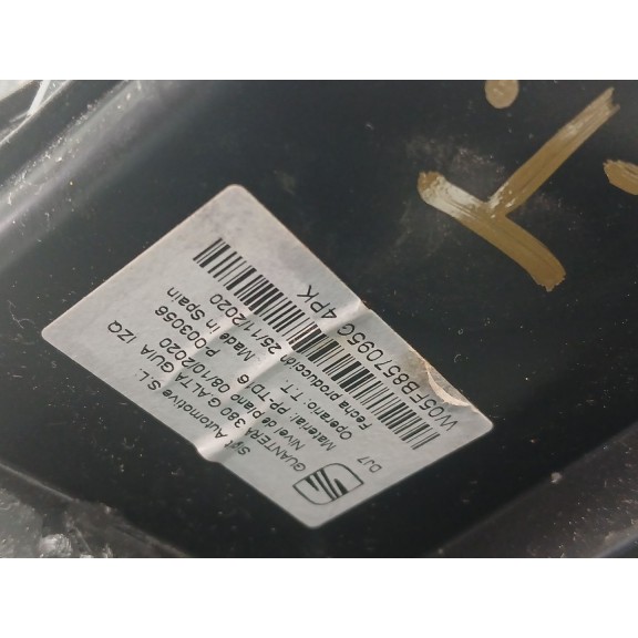 Recambio de guantera para cupra formentor (km7, kmp) 1.5 tsi referencia OEM IAM 5fb857095g  