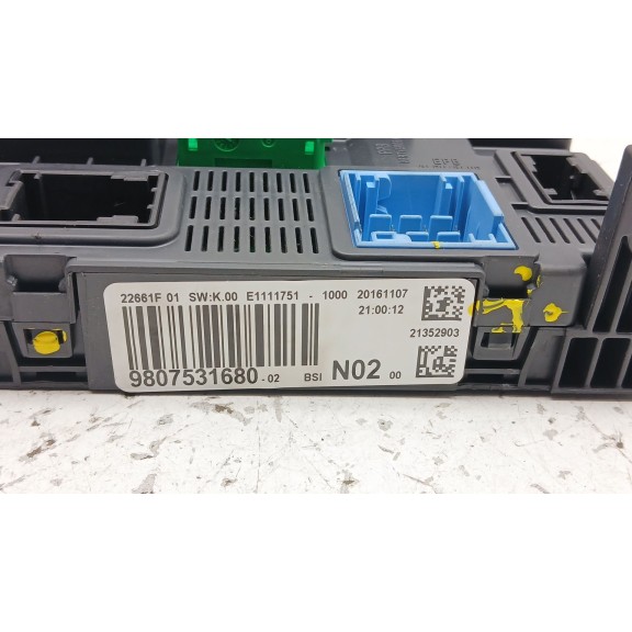 Recambio de centralita bsi para peugeot 208 i (ca_, cc_) 1.2 vti 82 referencia OEM IAM 9807531680  