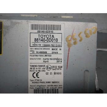 Recambio de sistema navegacion gps para toyota yaris active referencia OEM IAM 861400D010 NAVEGADOR 