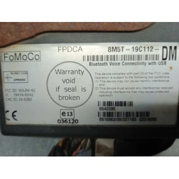 Recambio de modulo electronico para ford kuga (cbv) 2.0 tdci cat referencia OEM IAM 8M5T19C112DM 4M5T14B507AB BLUETHOOTH