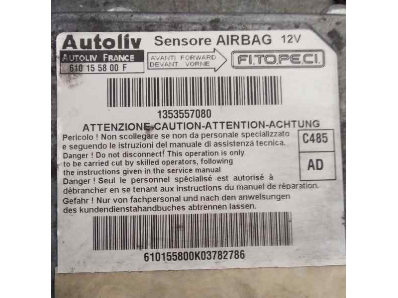 Recambio de centralita airbag para peugeot bipper básico referencia OEM IAM 1353557080  