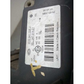 Recambio de faro izquierdo para volkswagen passat variant (3c5) 2.0 tdi referencia OEM IAM 3C0941005J FALTA TAPA 
