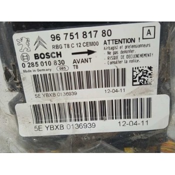Recambio de centralita airbag para peugeot 3008 1.6 hdi fap referencia OEM IAM 9675181780 9675181780 0285010830