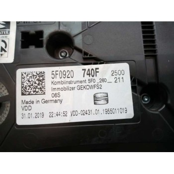 Recambio de cuadro instrumentos para seat leon (5f1) style visio edition referencia OEM IAM 5F0920740F 5F0920740F 