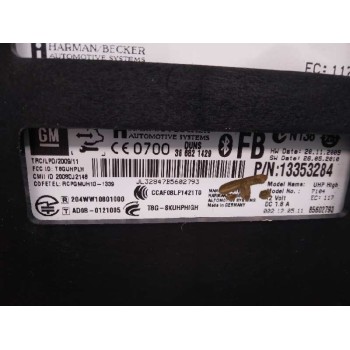 Recambio de modulo electronico para opel insignia berlina sport 4x4 referencia OEM IAM 13353284 BLUETOOTH 