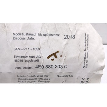Recambio de airbag delantero derecho para audi a8 (4e2) 3.7 quattro referencia OEM IAM 4e0880203c  
