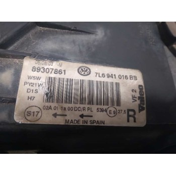 Recambio de faro derecho para volkswagen touareg (7la) tdi r5 referencia OEM IAM 7L6941016BB XENON 