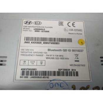 Recambio de sistema audio / radio cd para kia cee´d 1.4 crdi cat referencia OEM IAM 96560A2100WK NAVEGADOR 