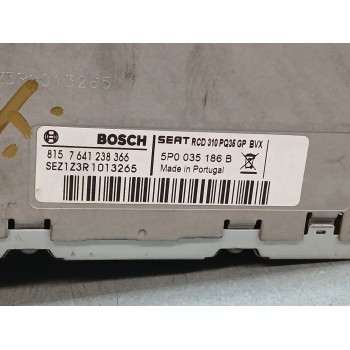 Recambio de sistema audio / radio cd para seat altea xl (5p5) reference referencia OEM IAM 5p0035186b  