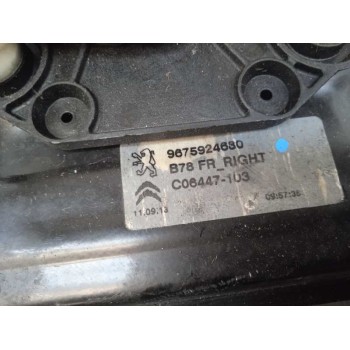 Recambio de elevalunas delantero derecho para citroën c4 picasso attraction referencia OEM IAM 9675924680 9675288880 6 PINS